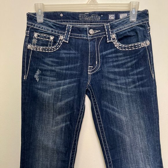 Miss Me Dark Wash Bootcut Jeans Style JE5180B3L Size 29 - Picture 2 of 9